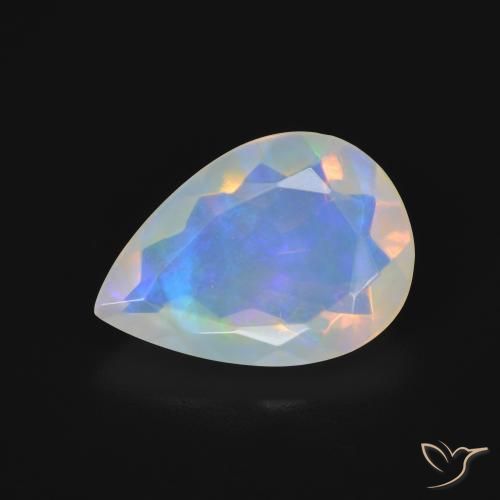 3.01ct Натуральный Многоцветный Опал, Форма груши, Прозрачный
