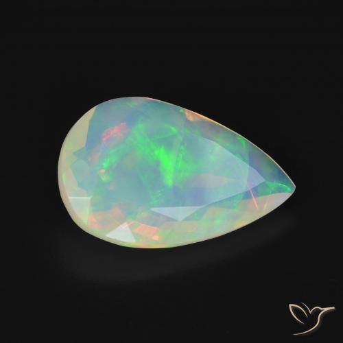 2.54ct Натуральный Многоцветный Опал, Форма груши, Прозрачный