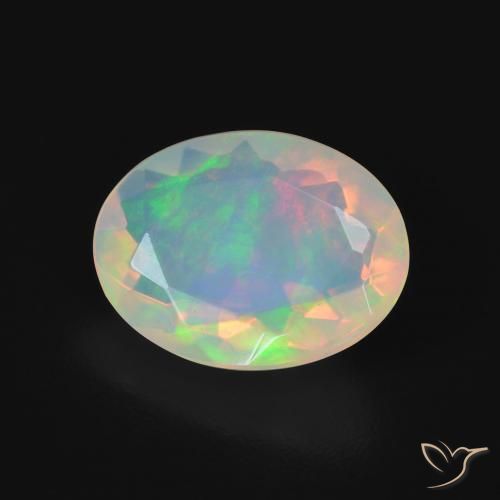 1.87ct Натуральный Многоцветный Опал, Овал, Прозрачный