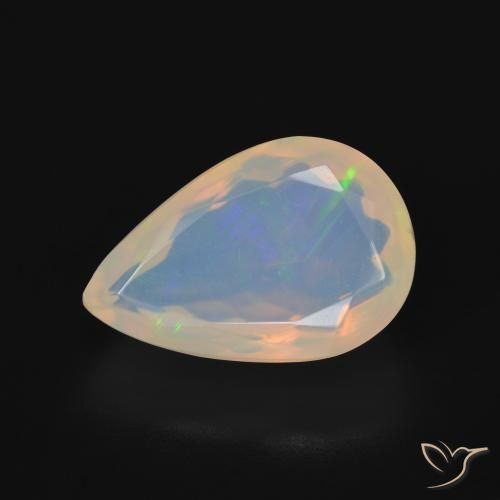 5.50ct Натуральный Многоцветный Опал, Форма груши, Прозрачный