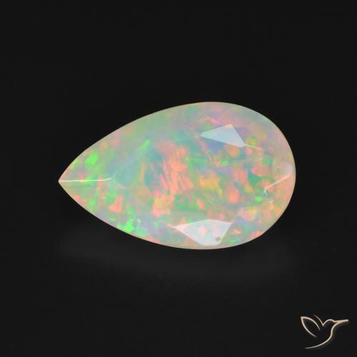 2.31ct Натуральный Многоцветный Опал, Форма груши, Прозрачный
