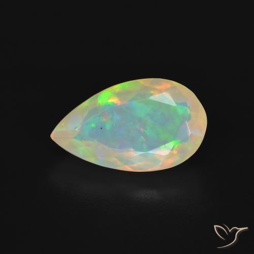 2.35ct Натуральный Многоцветный Опал, Форма груши, Прозрачный
