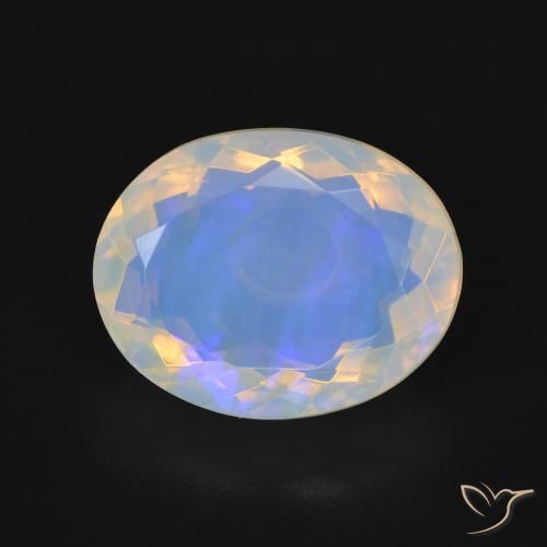 4.17ct Натуральный Многоцветный Опал, Овал, Прозрачный