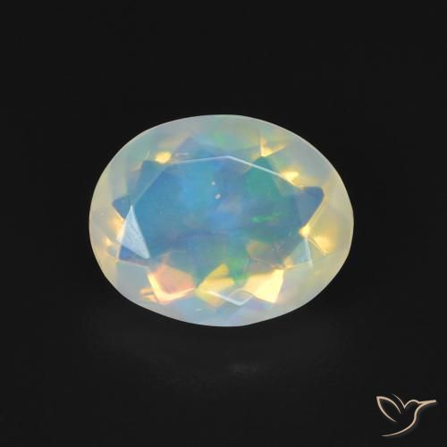 1.08ct Натуральный Многоцветный Опал, Овал, Прозрачный