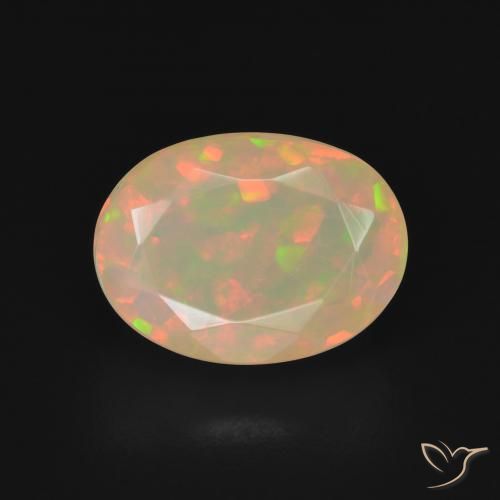 2.18ct Натуральный Многоцветный Опал, Овал, Прозрачный