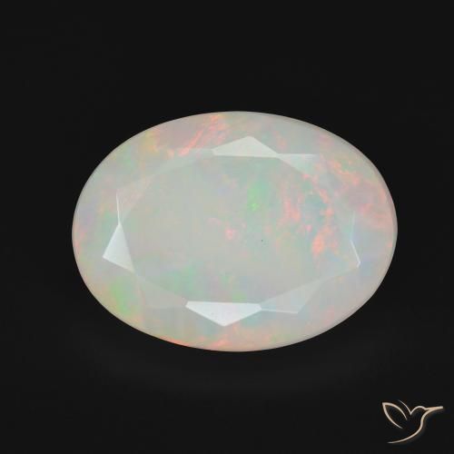 5.28ct Натуральный Многоцветный Опал, Овал, Непрозрачный