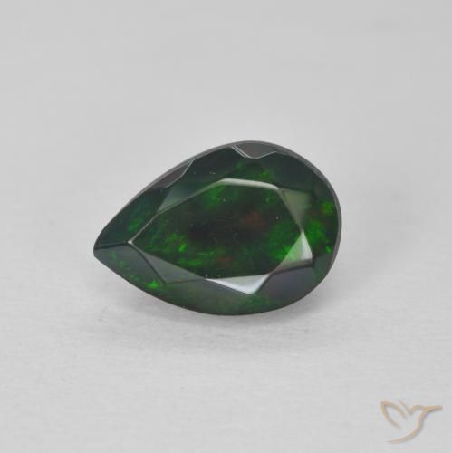 0.95ct Натуральный Многоцветный Опал, Форма груши, Полупрозрачный