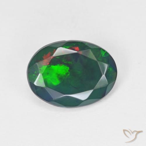 1.44ct Натуральный Многоцветный Опал, Овал, Полупрозрачный