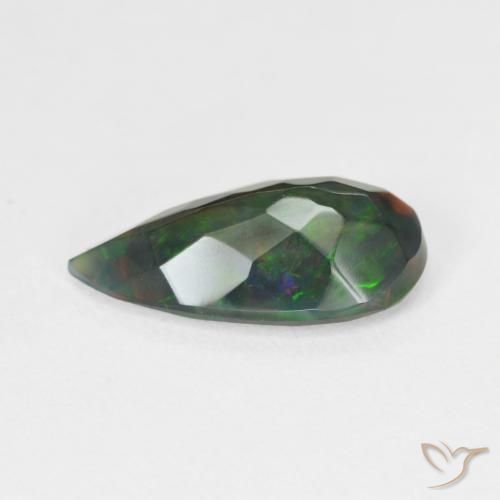 2.06 карата, натуральный Многоцветный Опал, Форма груши, Полупрозрачный