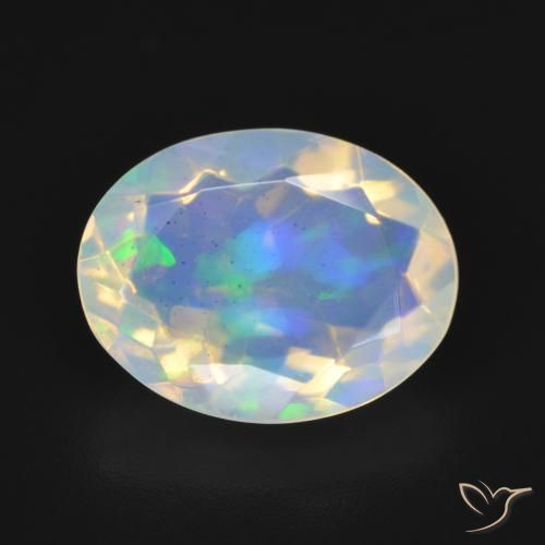 3.60ct Натуральный Многоцветный Опал, Овал, Прозрачный