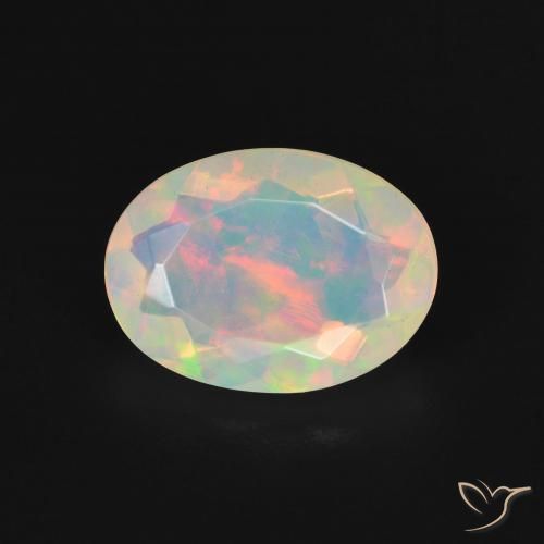 2.10ct Натуральный Многоцветный белый Опал, Овал, Прозрачный