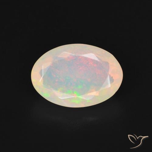 1.90ct Натуральный Многоцветный белый Опал, Овал, Прозрачный