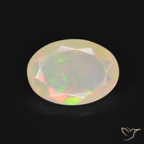 1.82ct Натуральный Многоцветный Опал, Овал, Полупрозрачный