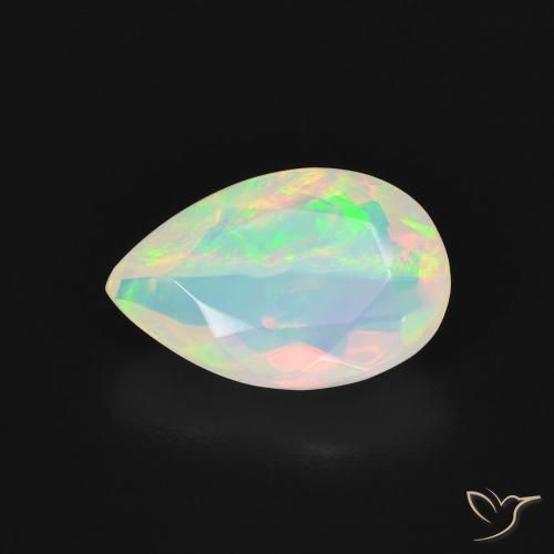 1.79ct Натуральный Многоцветный Опал, Форма груши, Полупрозрачный