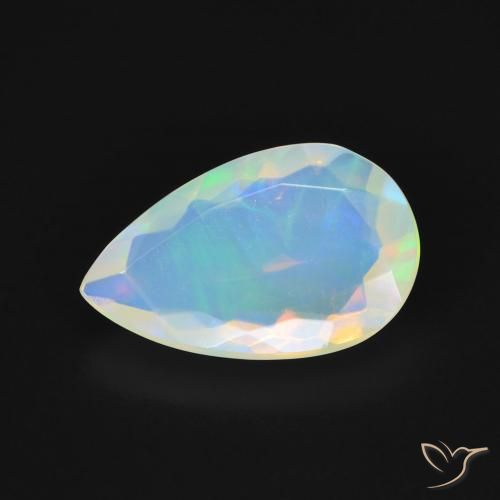 2.40ct Натуральный Многоцветный Опал, Форма груши, Прозрачный