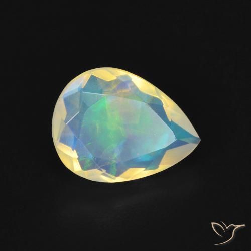 1.16ct Натуральный Многоцветный Опал, Форма груши, Прозрачный