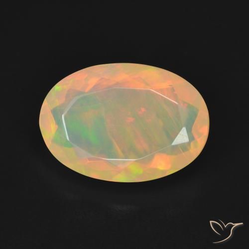 3.13ct Натуральный Многоцветный Опал, Овал, Прозрачный