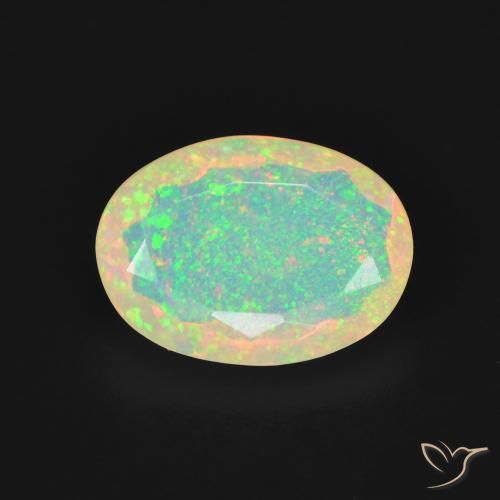 1.93ct Натуральный Многоцветный Опал, Овал, Прозрачный
