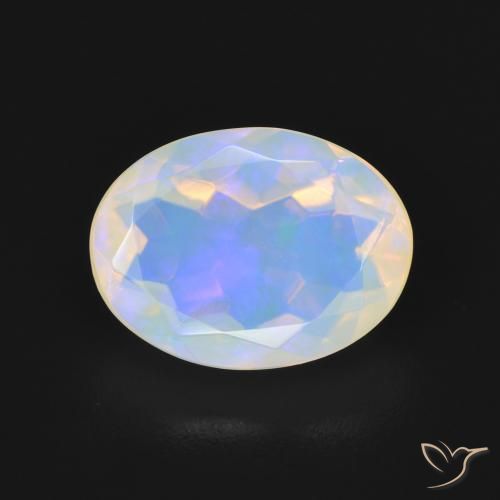 2.24ct Натуральный Голубовато-белый Опал, Овал, Прозрачный