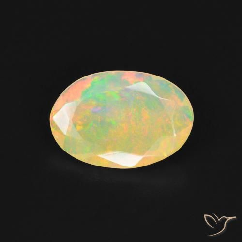 1.27ct Натуральный Многоцветный Опал, Овал, Прозрачный