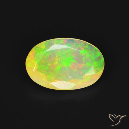 1.26ct Натуральный Многоцветный Опал, Овал, Прозрачный