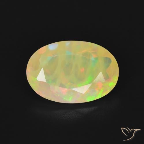 1.89ct Натуральный Многоцветный Опал, Овал, Полупрозрачный