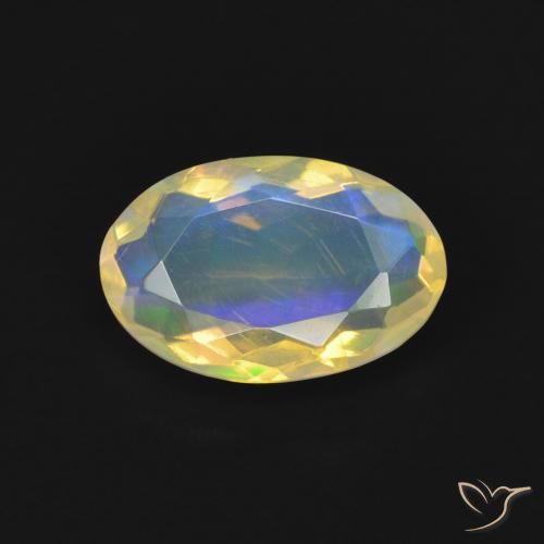 1.00ct Натуральный Многоцветный Опал, Овал, Прозрачный