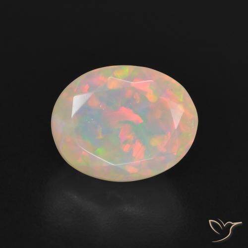 1.59ct Натуральный Многоцветный Опал, Овал, Полупрозрачный