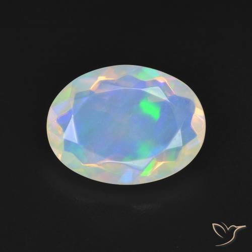 2.48ct Натуральный Голубовато-белый Опал, Овал, Прозрачный