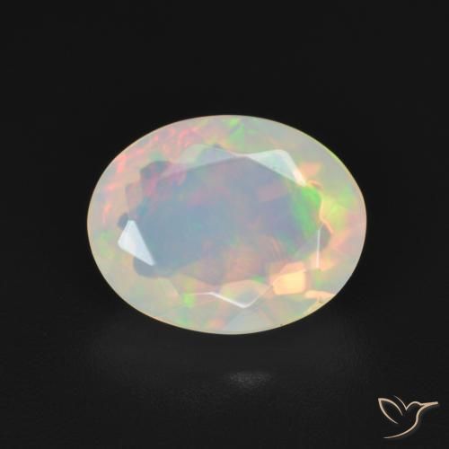 1.51ct Натуральный Многоцветный Опал, Овал, Прозрачный