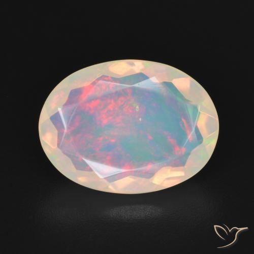 2.90ct Натуральный Многоцветный Опал, Овал, Прозрачный