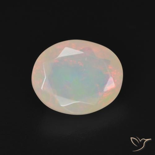 1.94ct Натуральный Многоцветный белый Опал, Овал, Полупрозрачный