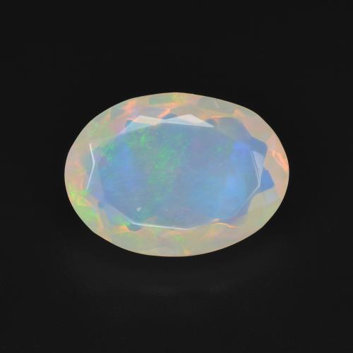 3.11ct Натуральный Многоцветный белый Опал, Овал, Прозрачный