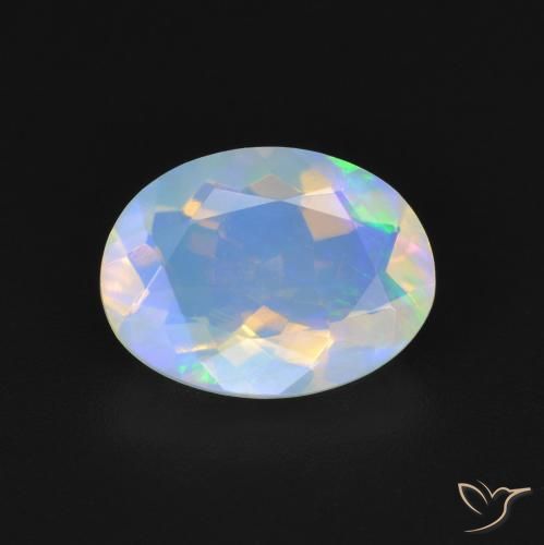 1.59ct Натуральный Многоцветный Опал, Овал, Прозрачный
