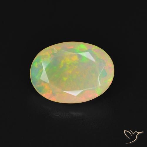 1.29ct Натуральный Многоцветный Опал, Овал, Полупрозрачный