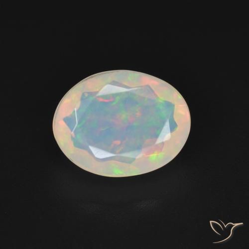 1.27ct Натуральный Многоцветный Опал, Овал, Прозрачный