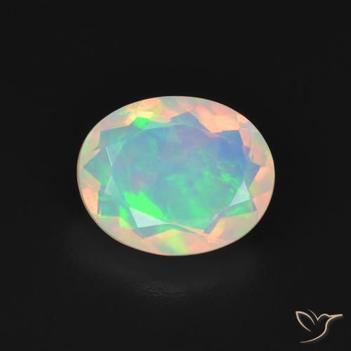 1.65ct Натуральный Многоцветный Опал, Овал, Прозрачный