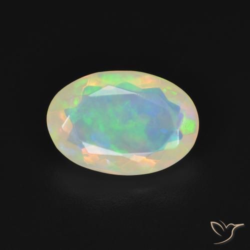 1.58ct Натуральный Многоцветный Опал, Овал, Прозрачный