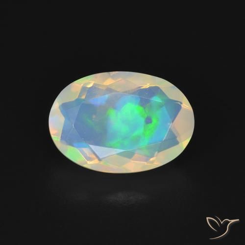 1.22ct Натуральный Многоцветный Опал, Овал, Прозрачный