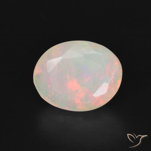 0.98ct Натуральный Многоцветный Опал, Овал, Полупрозрачный