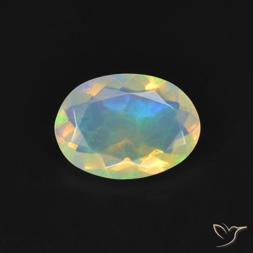 0.84ct Натуральный Многоцветный Опал, Овал, Прозрачный