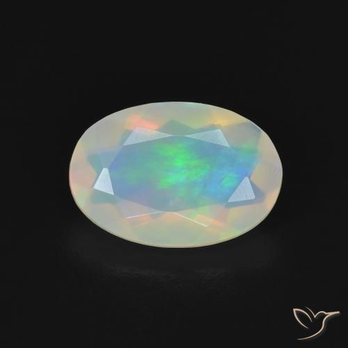 1.12ct Натуральный Многоцветный Опал, Овал, Прозрачный