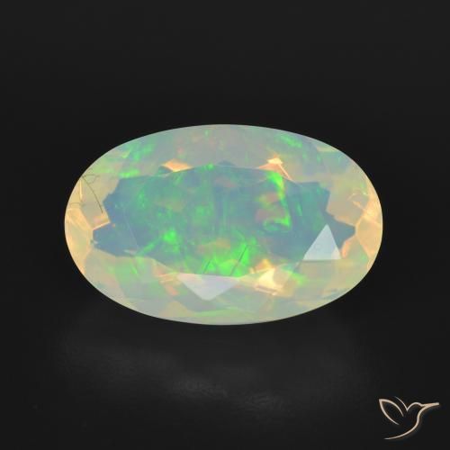 3.45ct Натуральный Многоцветный Опал, Овал, Прозрачный