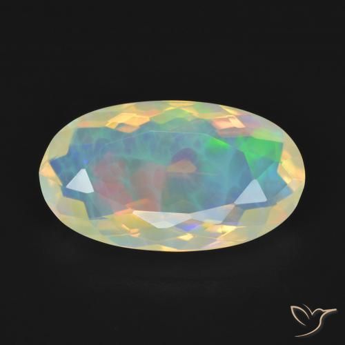 3.51ct Натуральный Многоцветный Опал, Овал, Прозрачный