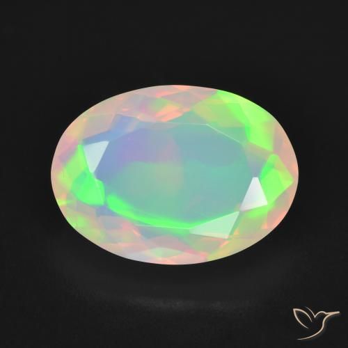 3.83ct Натуральный Многоцветный Опал, Овал, Прозрачный