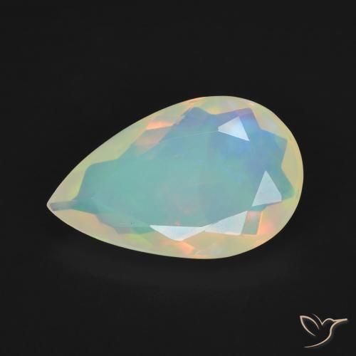 2.62ct Натуральный Многоцветный Опал, Форма груши, Прозрачный