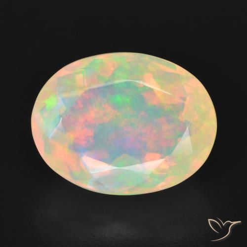 4.25ct Натуральный Многоцветный Опал, Овал, Прозрачный