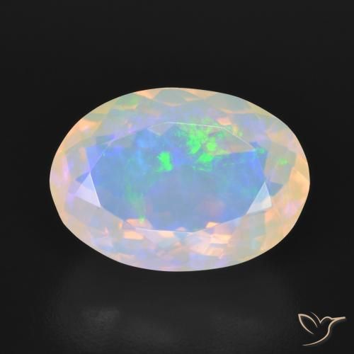 4.14ct Натуральный Многоцветный Опал, Овал, Прозрачный