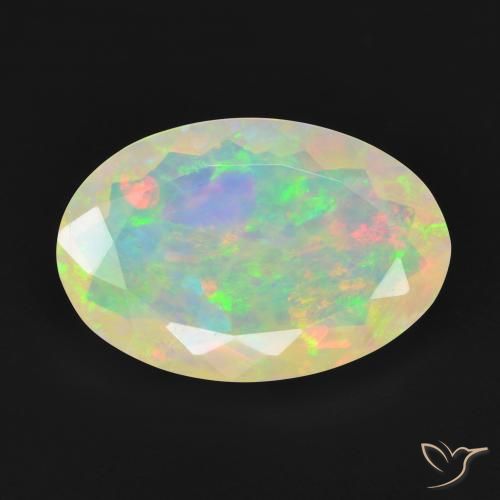 3.93ct Натуральный Многоцветный Опал, Овал, Прозрачный
