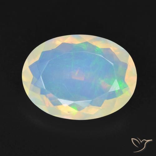 3.89ct Натуральный Многоцветный Опал, Овал, Прозрачный